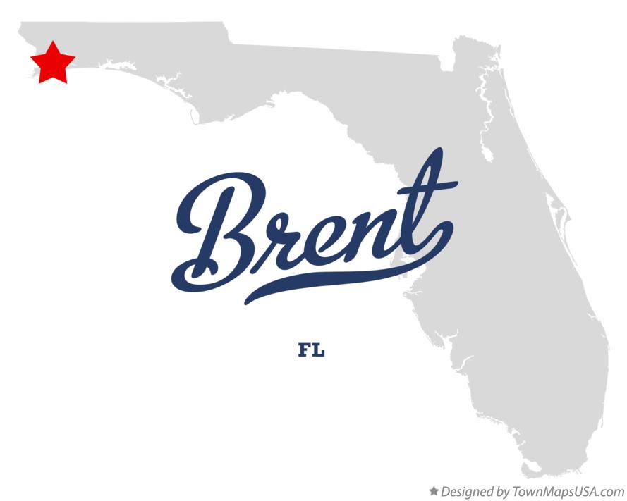 Map of Brent Florida FL