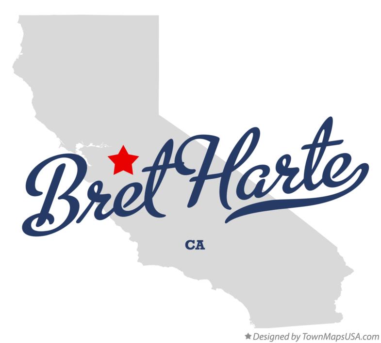 Map of Bret Harte California CA
