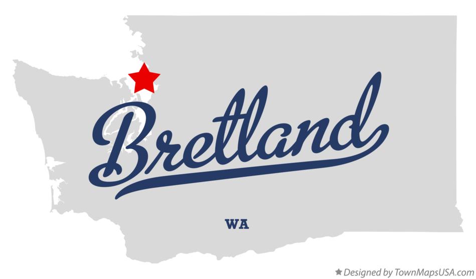 Map of Bretland Washington WA