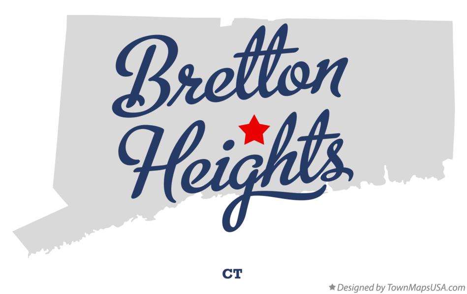 Map of Bretton Heights Connecticut CT