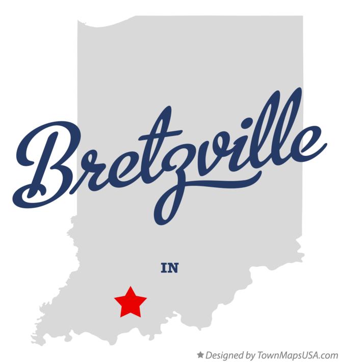 Map of Bretzville Indiana IN