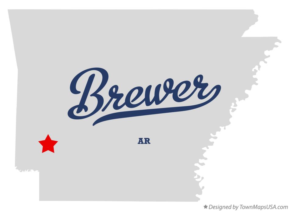 Map of Brewer Arkansas AR