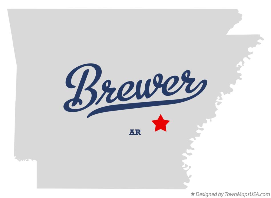 Map of Brewer Arkansas AR