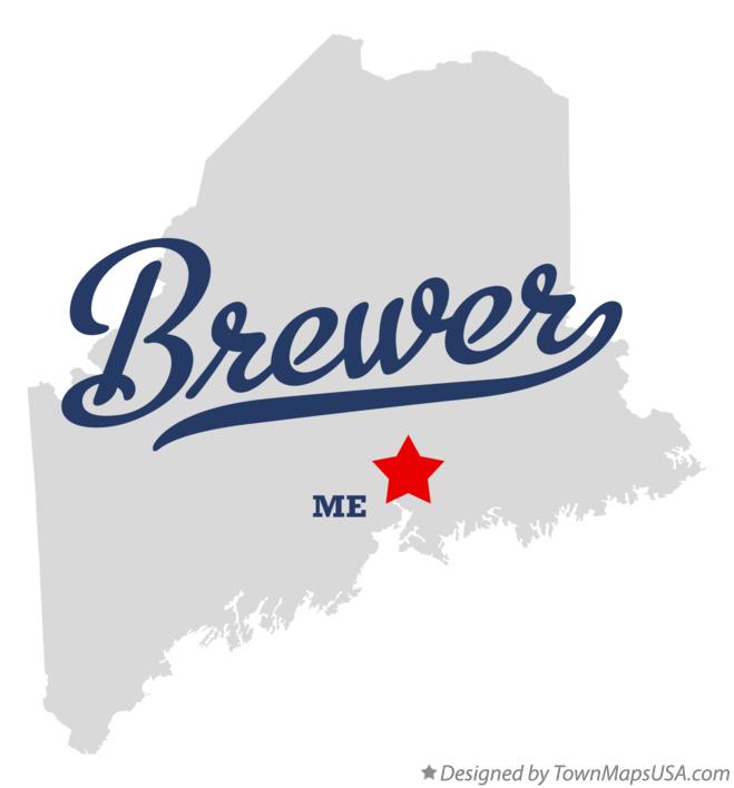 Map of Brewer Maine ME