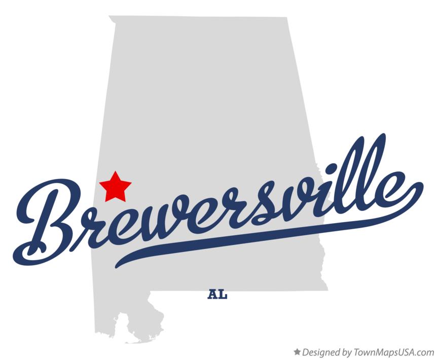Map of Brewersville Alabama AL