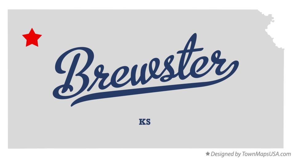 Map of Brewster Kansas KS