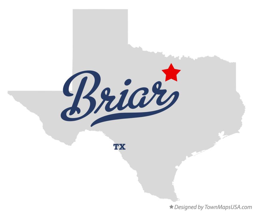 Map of Briar Texas TX