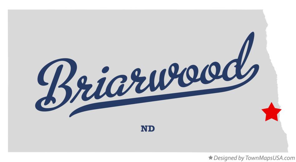 Map of Briarwood North Dakota ND