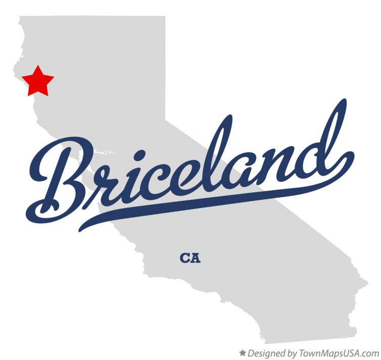 Map of Briceland California CA