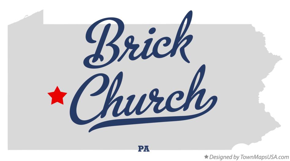 Map of Brick Church Pennsylvania PA