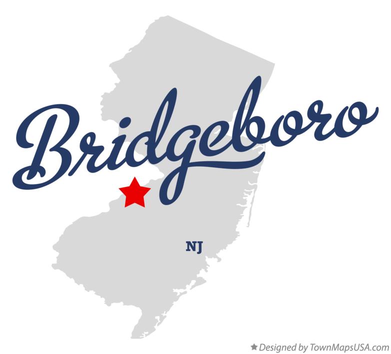 Map of Bridgeboro New Jersey NJ