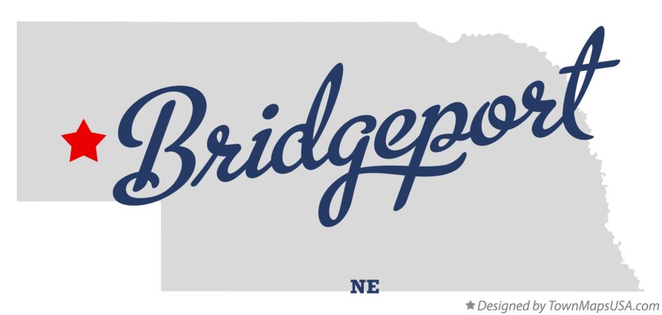 Map of Bridgeport Nebraska NE