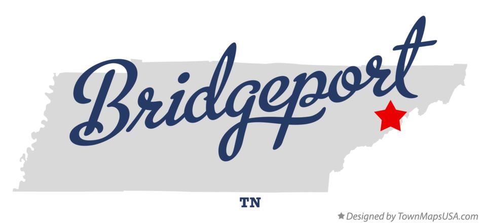Map of Bridgeport Tennessee TN