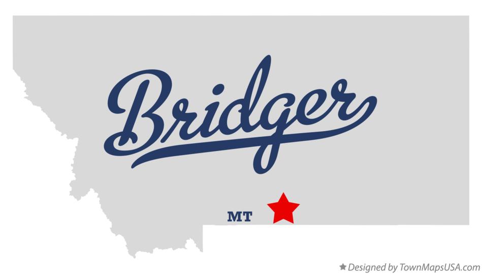 Map of Bridger Montana MT