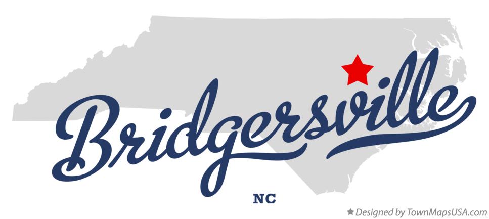 Map of Bridgersville North Carolina NC