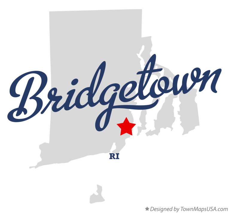 Map of Bridgetown Rhode Island RI