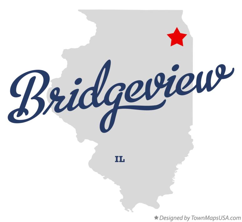 Map of Bridgeview Illinois IL