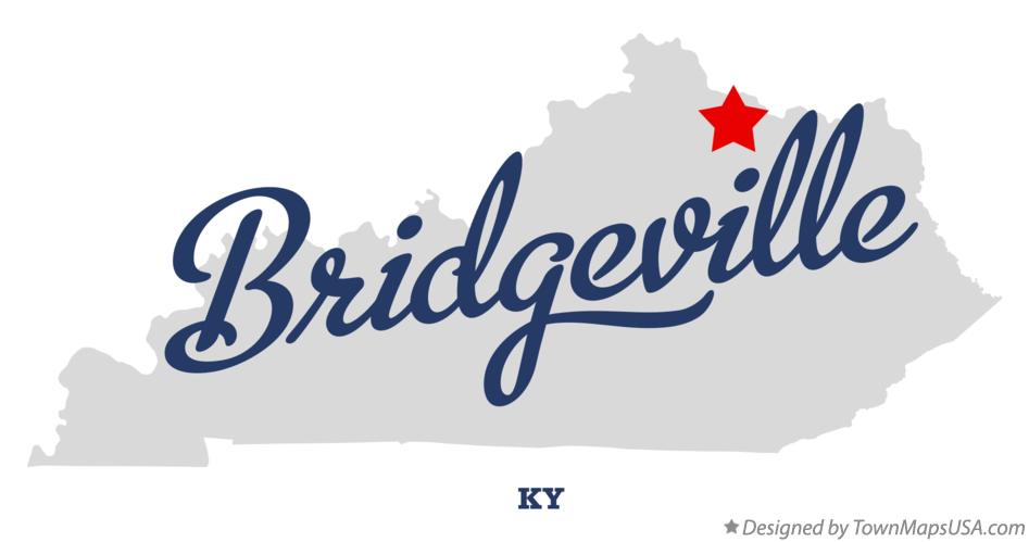 Map of Bridgeville Kentucky KY