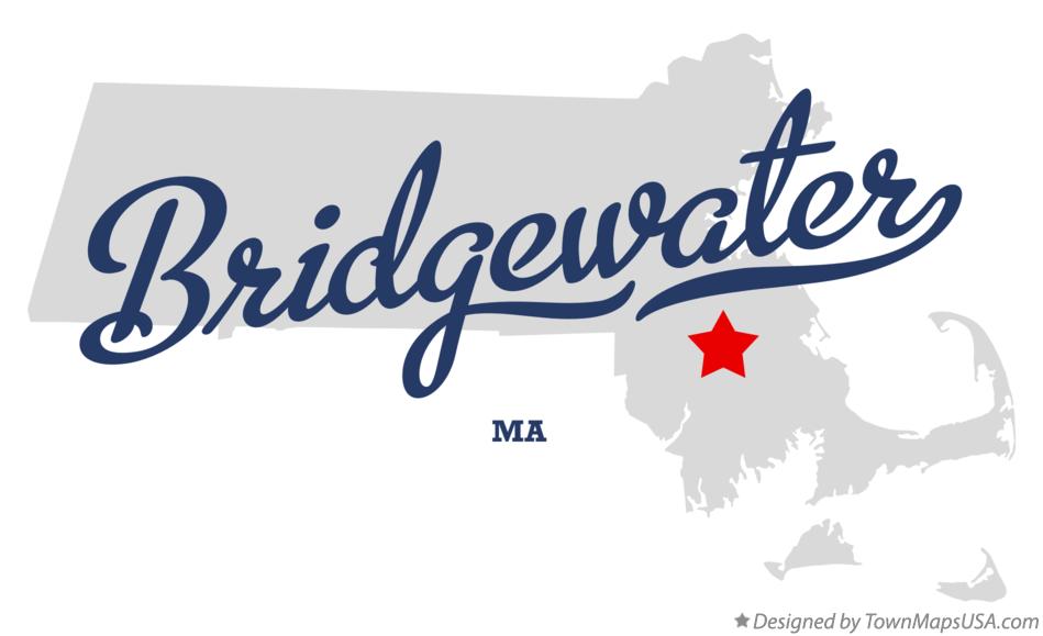 Map of Bridgewater Massachusetts MA