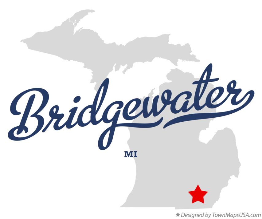 Map of Bridgewater Michigan MI