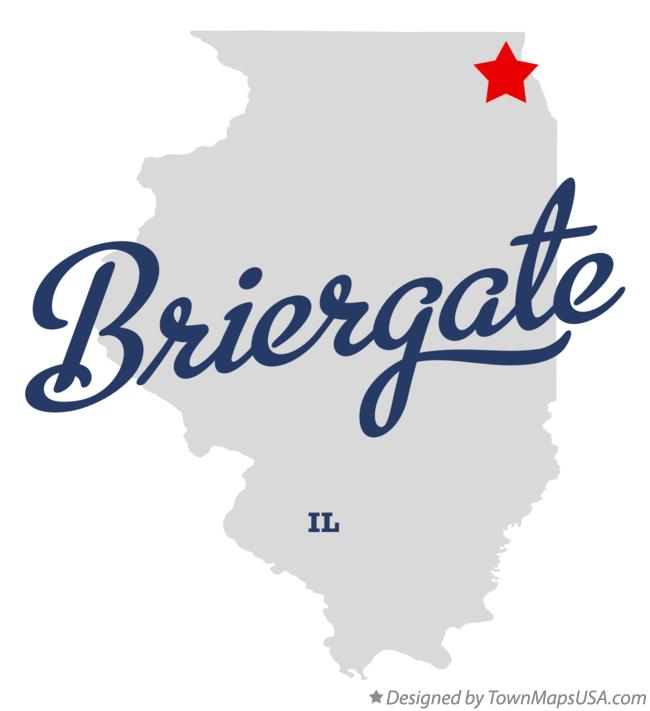 Map of Briergate Illinois IL