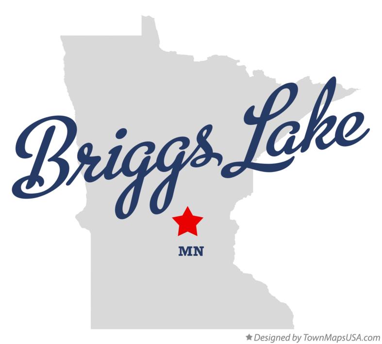 Map of Briggs Lake Minnesota MN