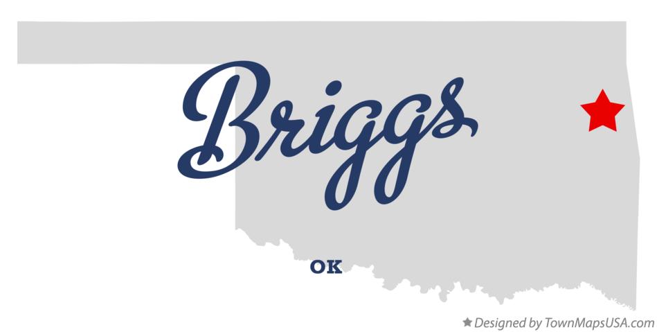 Map of Briggs Oklahoma OK