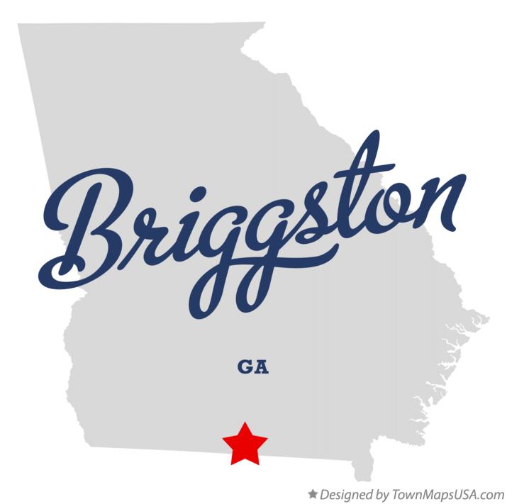 Map of Briggston Georgia GA