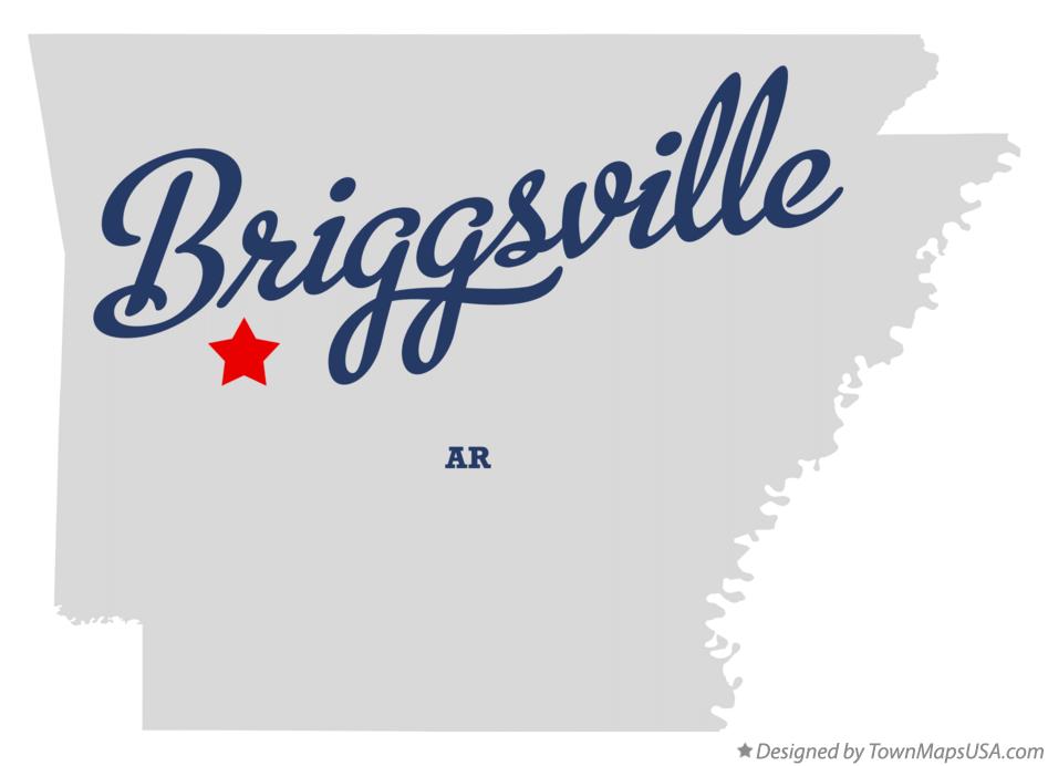 Map of Briggsville Arkansas AR
