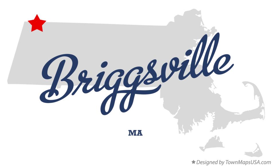 Map of Briggsville Massachusetts MA