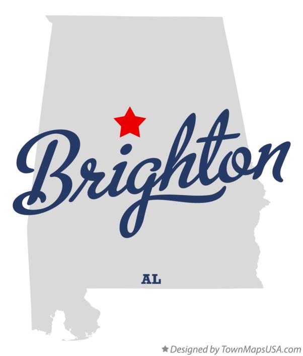 Map of Brighton Alabama AL