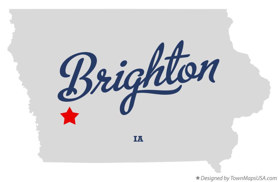 Map of Brighton Iowa IA