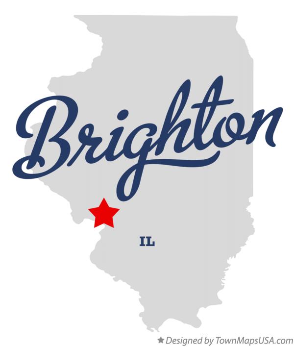 Map of Brighton Illinois IL