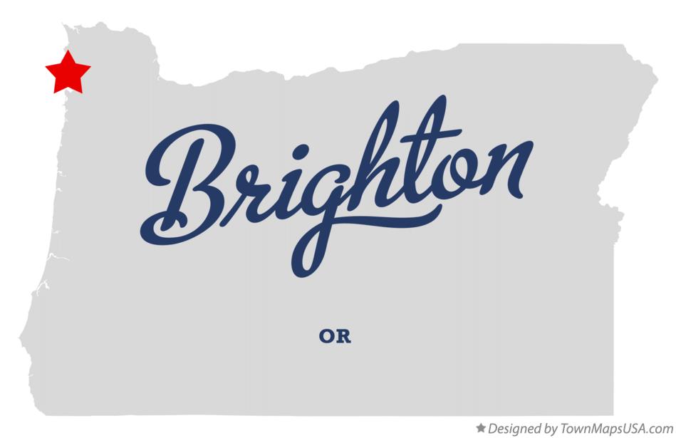 Map of Brighton Oregon OR