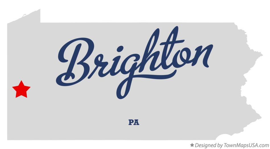 Map of Brighton Pennsylvania PA