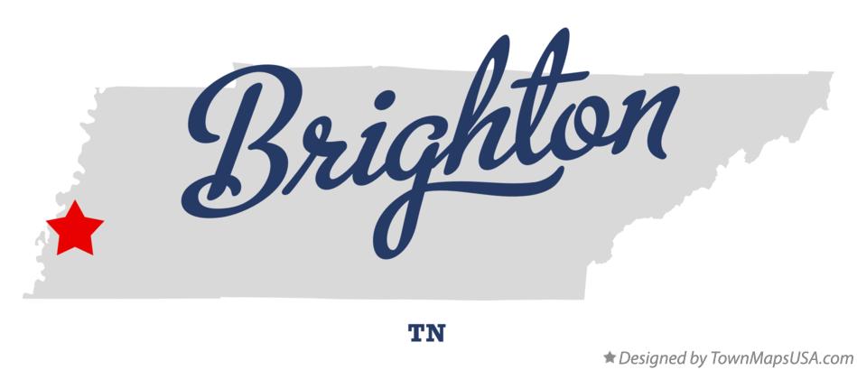 Map of Brighton Tennessee TN
