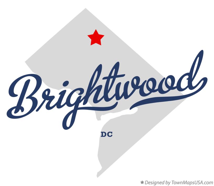 Map of Brightwood District Of Columbia DC