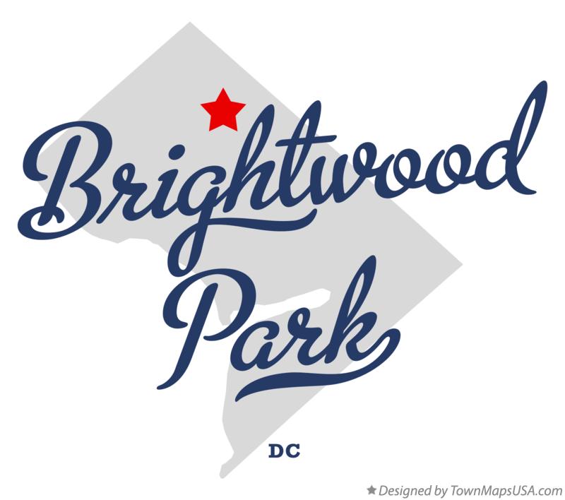 Map of Brightwood Park District Of Columbia DC