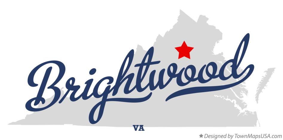 Map of Brightwood Virginia VA
