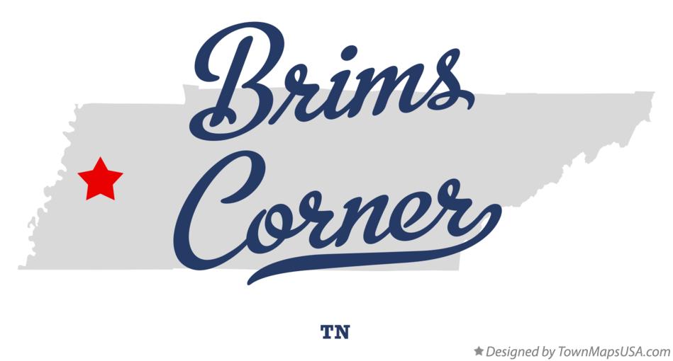Map of Brims Corner Tennessee TN