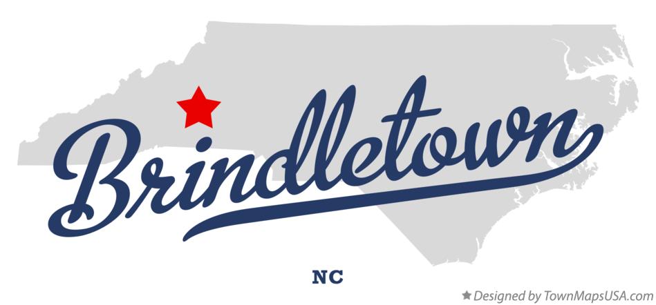 Map of Brindletown North Carolina NC