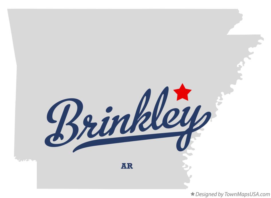 Map of Brinkley Arkansas AR