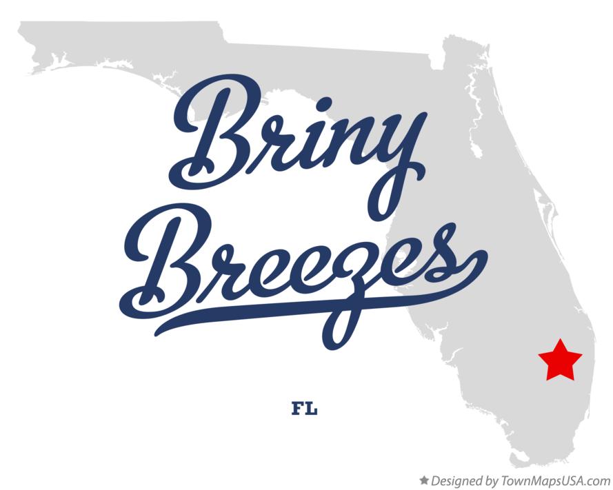 Map of Briny Breezes Florida FL
