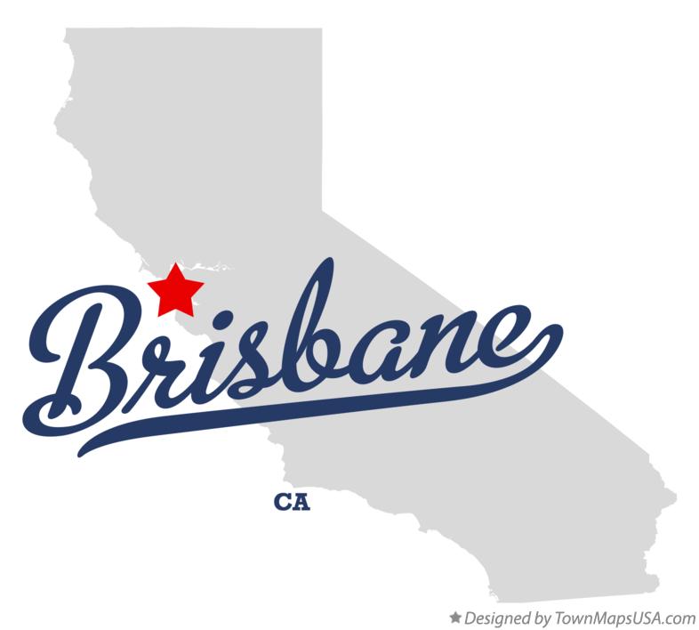 Map of Brisbane California CA