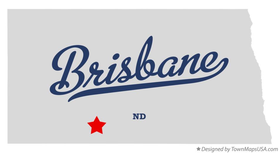Map of Brisbane North Dakota ND