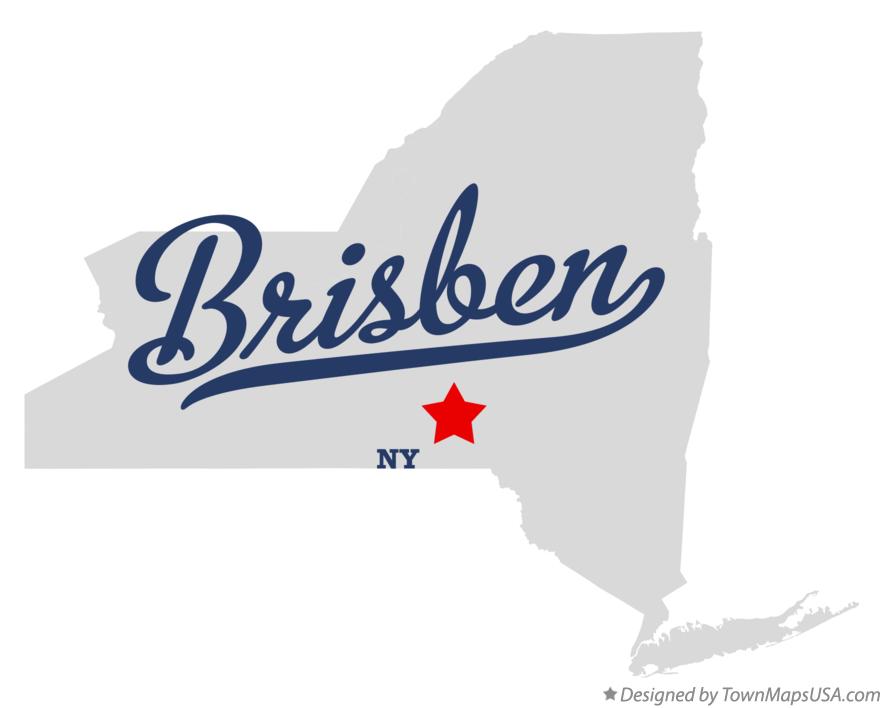 Map of Brisben New York NY