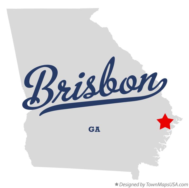 Map of Brisbon Georgia GA