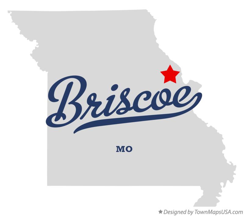 Map of Briscoe Missouri MO