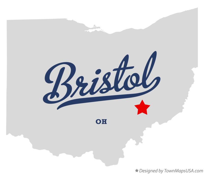 Map of Bristol Ohio OH