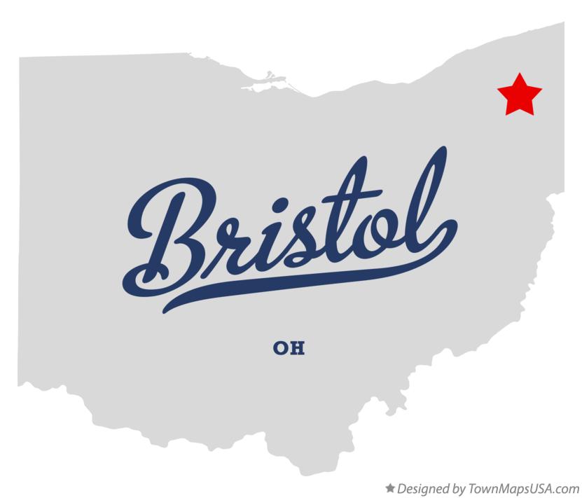 Map of Bristol Ohio OH
